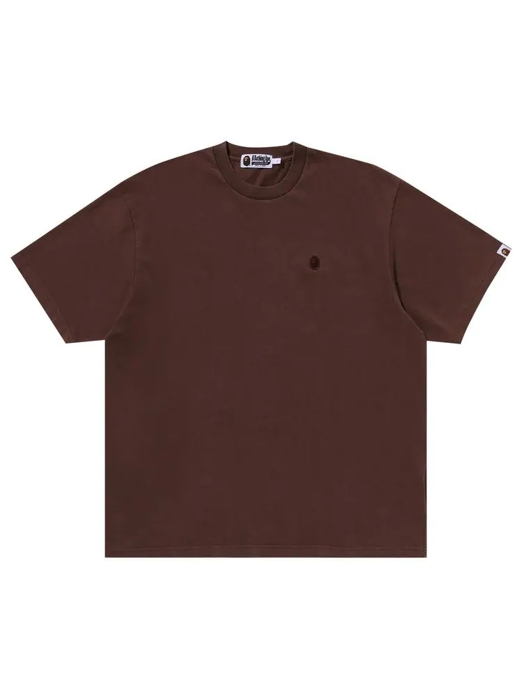 Футболка BAPE Ape Head One Point Garment Dyed Relaxed Fit Tee — изображение 1 из 1, коричневый