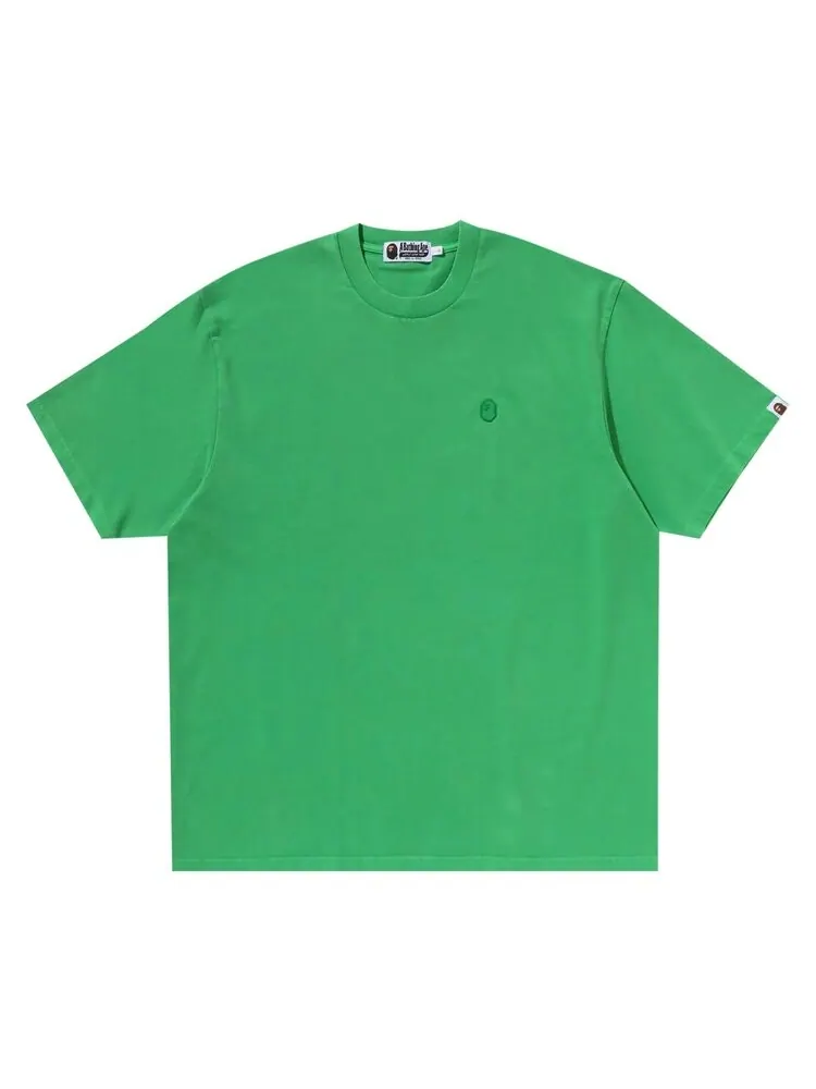 Футболка BAPE Ape Head One Point Garment Dyed Relaxed Fit Tee — изображение 1 из 1, зеленый