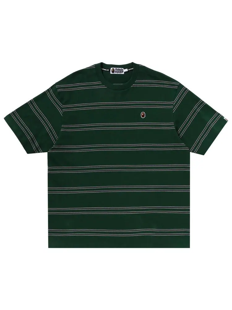 Футболка BAPE Ape Head One Point Hoop Relaxed Fit Tee — изображение 1 из 1, зеленый