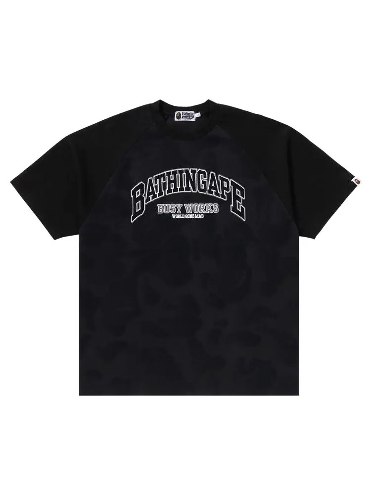 Футболка BAPE Bathing Ape Raglan Sleeve Relaxed Fit Tee — изображение 1 из 2, черный