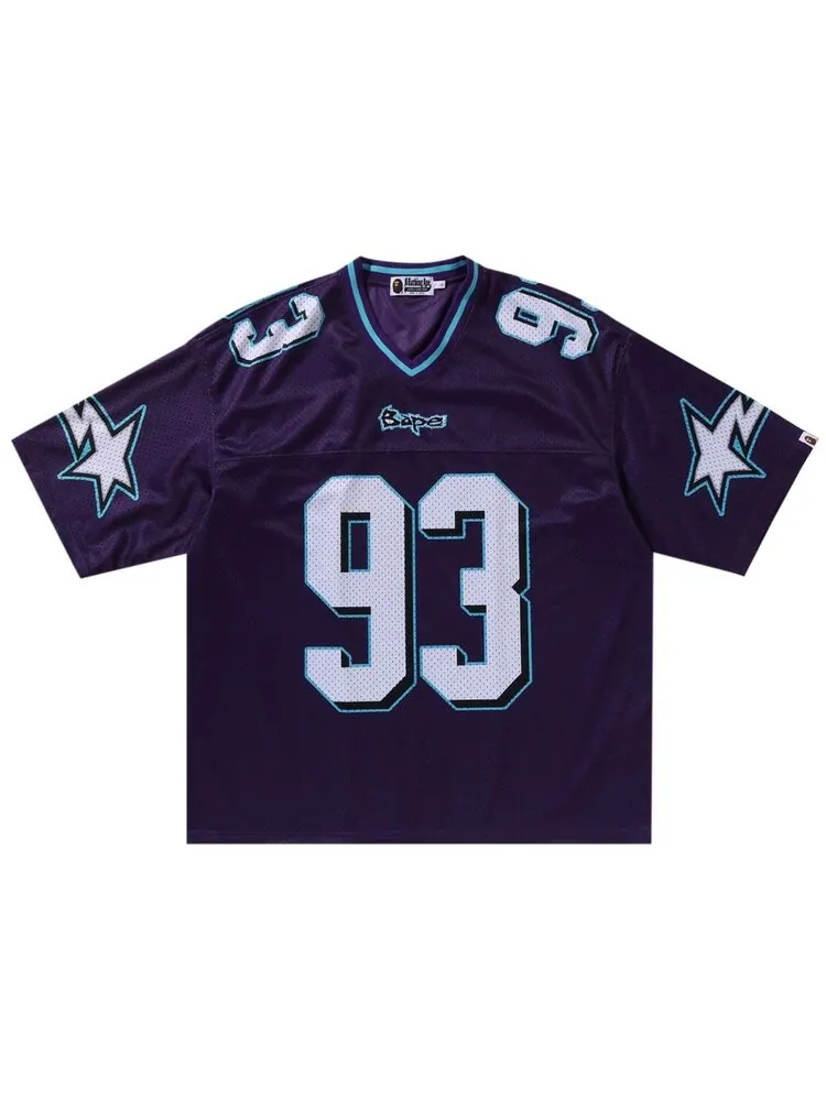 Футболка BAPE Football Relaxed Fit Tee — изображение 1 из 2, фиолетовый