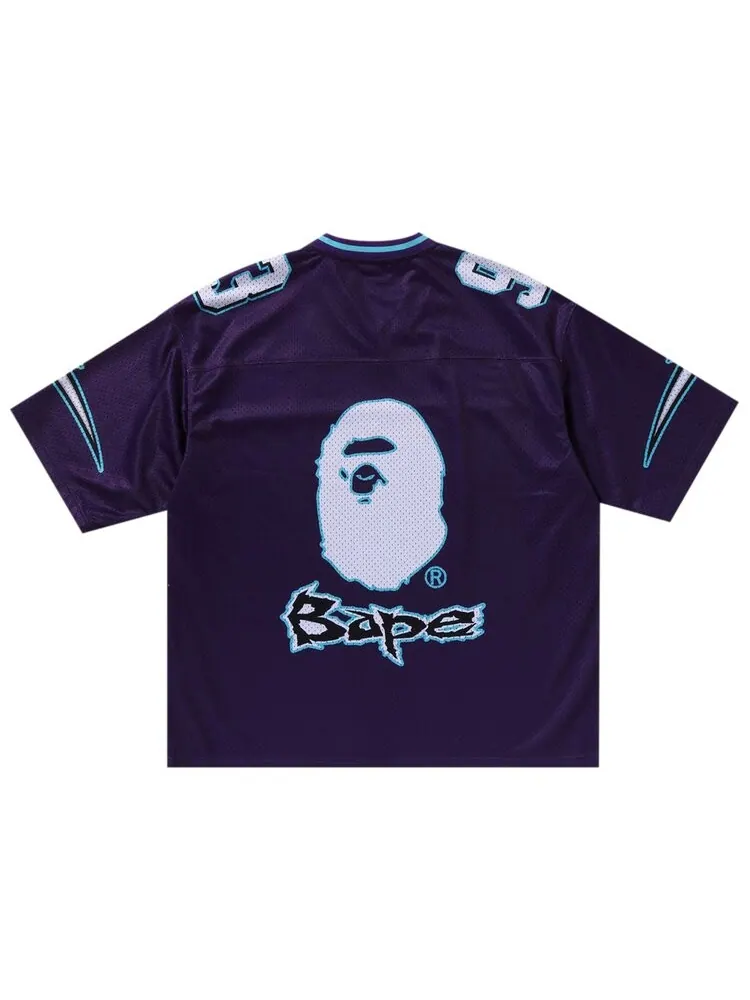 Футболка BAPE Football Relaxed Fit Tee — изображение 2 из 2, фиолетовый