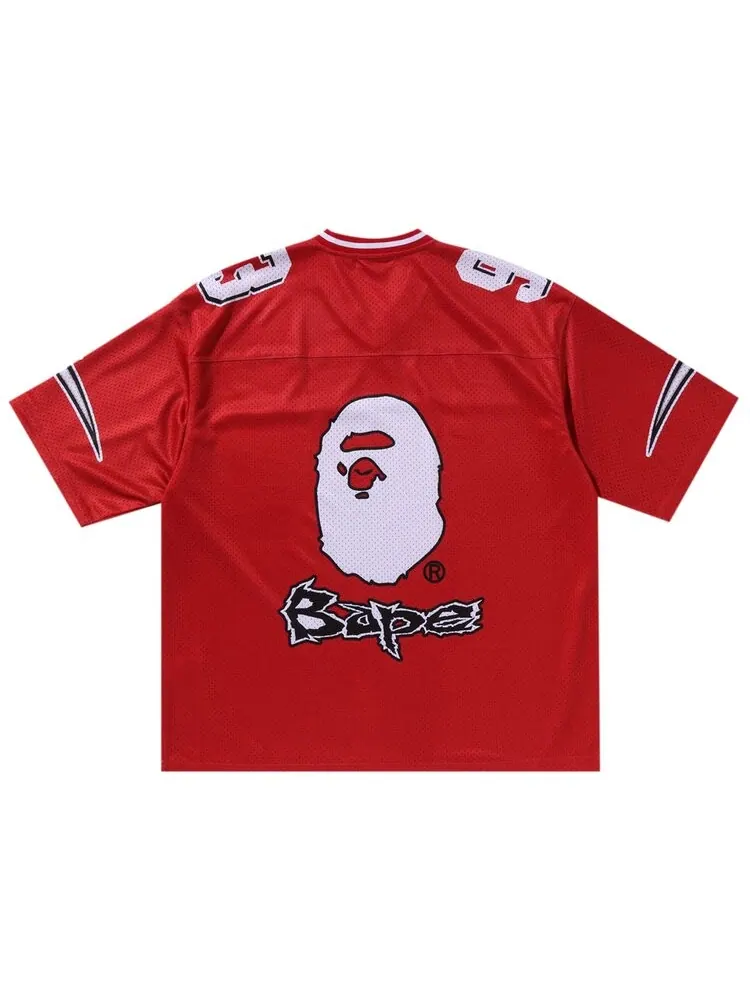 Футболка BAPE Football Relaxed Fit Tee — изображение 2 из 2, красный