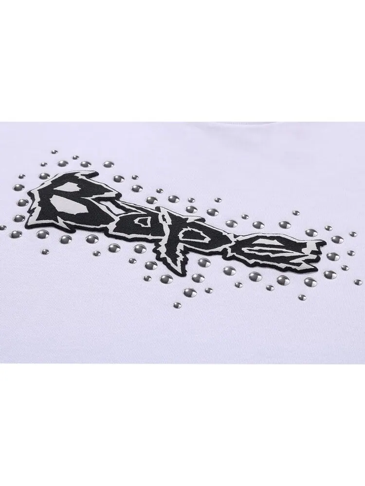 Футболка BAPE Studs Logo Relaxed Fit Tee — изображение 2 из 2, белый