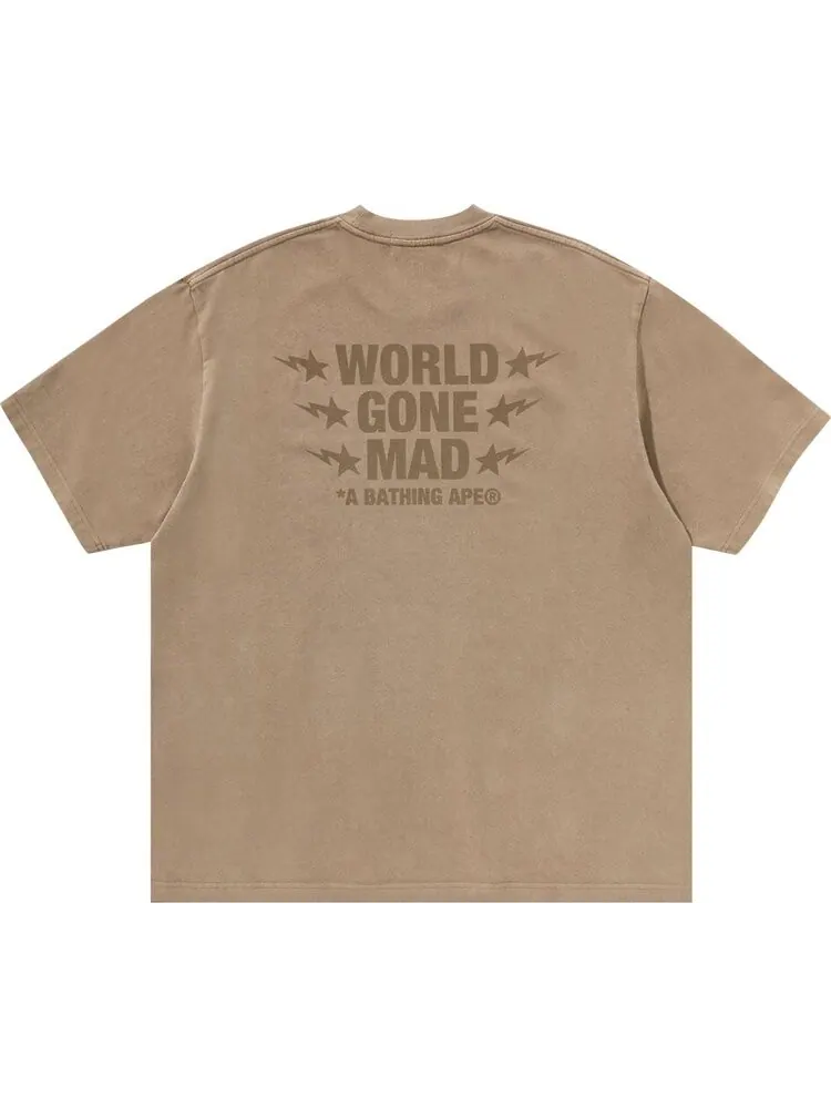 Футболка BAPE WGM Garment Dyed Relaxed Fit 'Beige' — изображение 2 из 2, загар