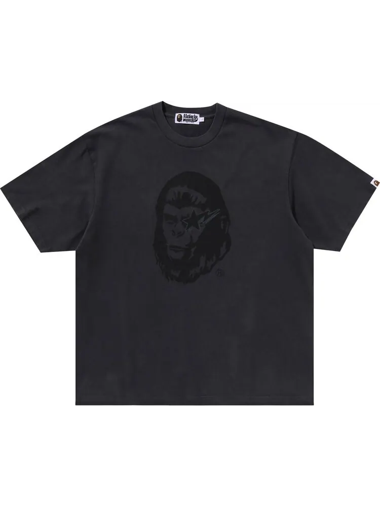Футболка BAPE Garment Dyed Relaxed Fit 'Black' — изображение 1 из 2, черный