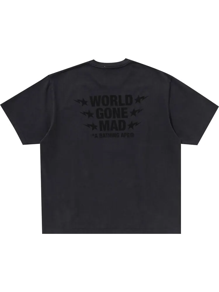 Футболка BAPE Garment Dyed Relaxed Fit 'Black' — изображение 2 из 2, черный