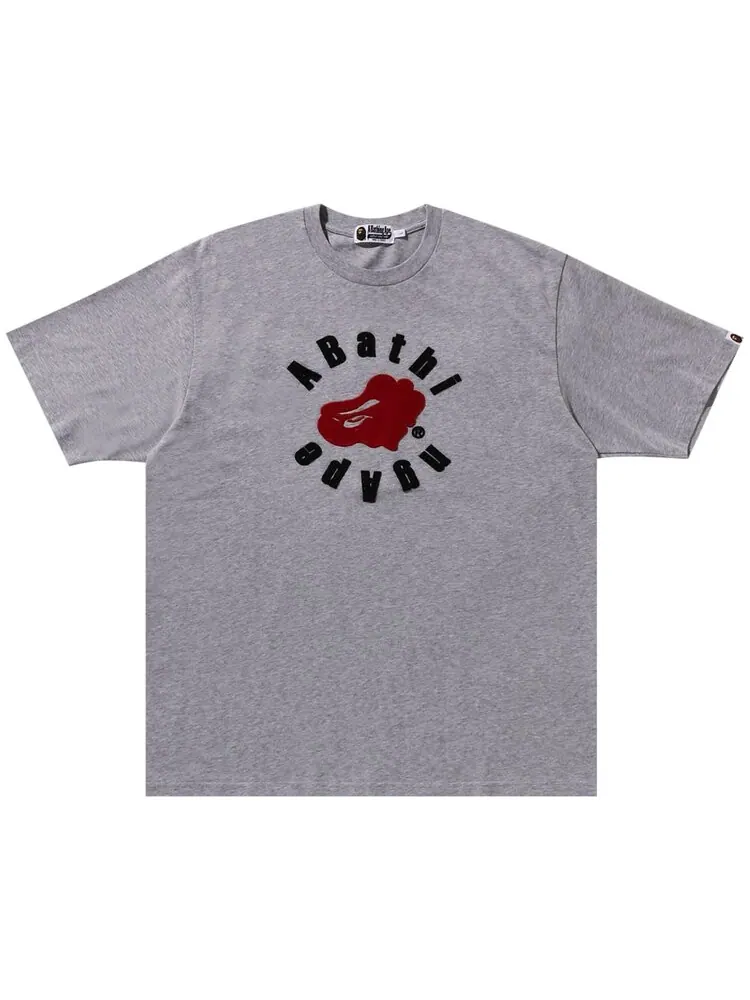 Футболка BAPE Circular Ape Head Relaxed Fit Tee — изображение 1 из 2, серый