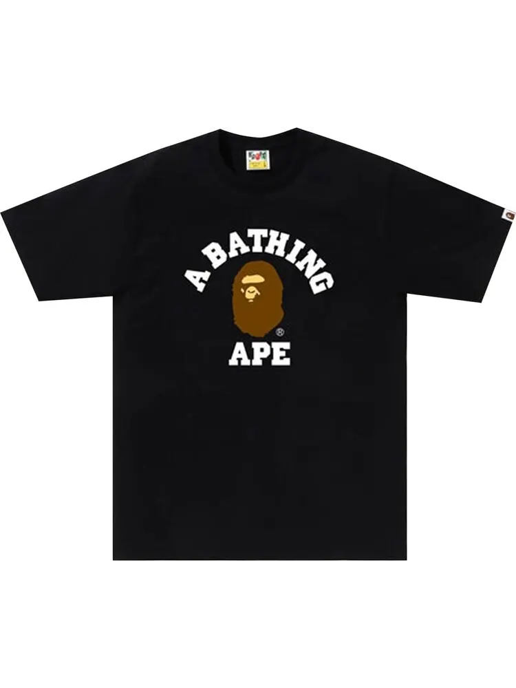 Футболка BAPE College 'Black' — изображение 1 из 1, черный