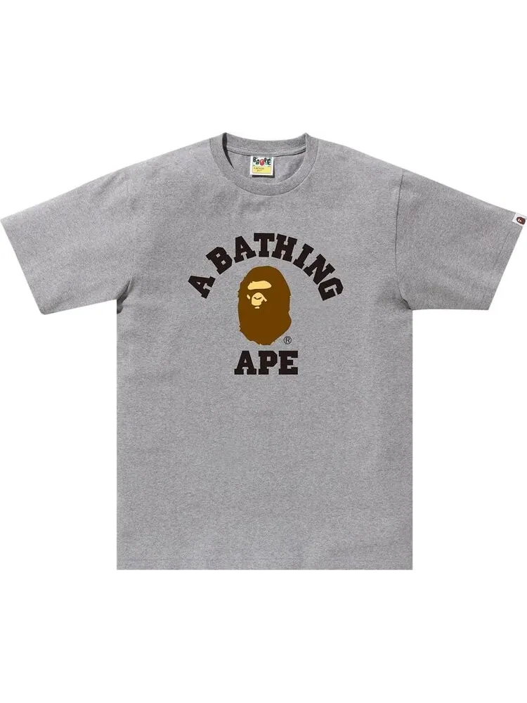 Футболка BAPE College 'Grey' — изображение 1 из 1, серый