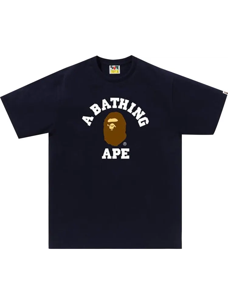 Футболка BAPE College 'Navy' — изображение 1 из 1, синий