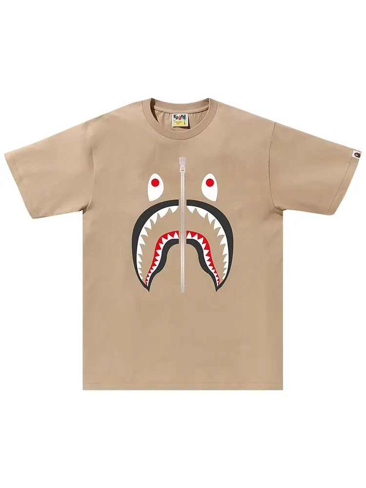 Футболка BAPE Shark Tee — изображение 1 из 1, бежевый