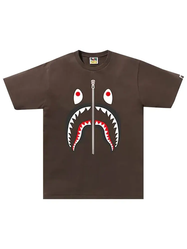 Футболка BAPE Shark Tee — изображение 1 из 1, коричневый