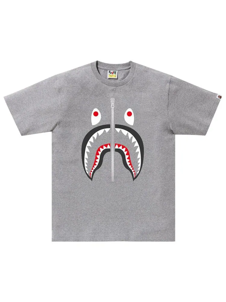 Футболка BAPE Shark Tee — изображение 1 из 1, серый