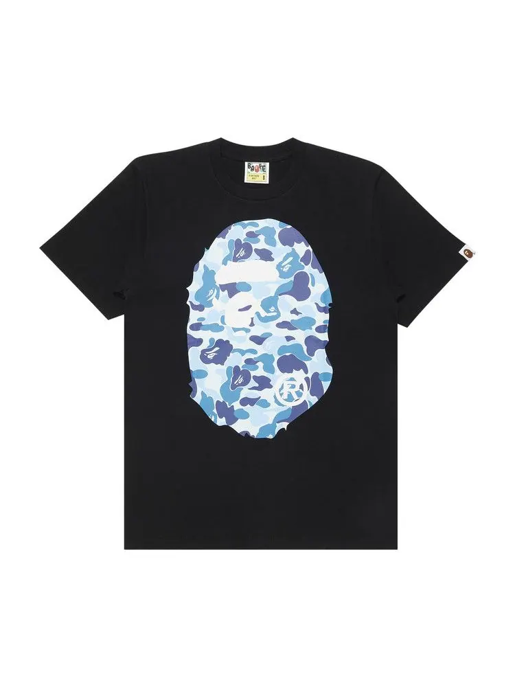 Футболка BAPE ABC Camo Big Ape Head Tee — изображение 1 из 3, черный/синий