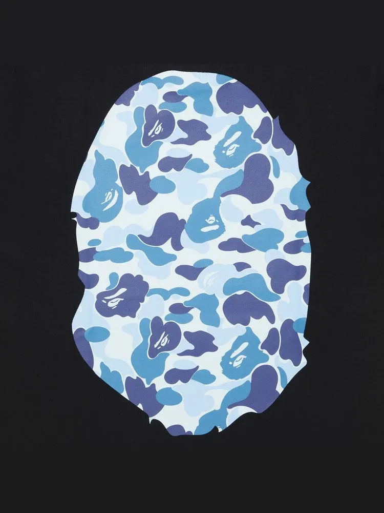 Футболка BAPE ABC Camo Big Ape Head Tee — изображение 3 из 3, черный/синий