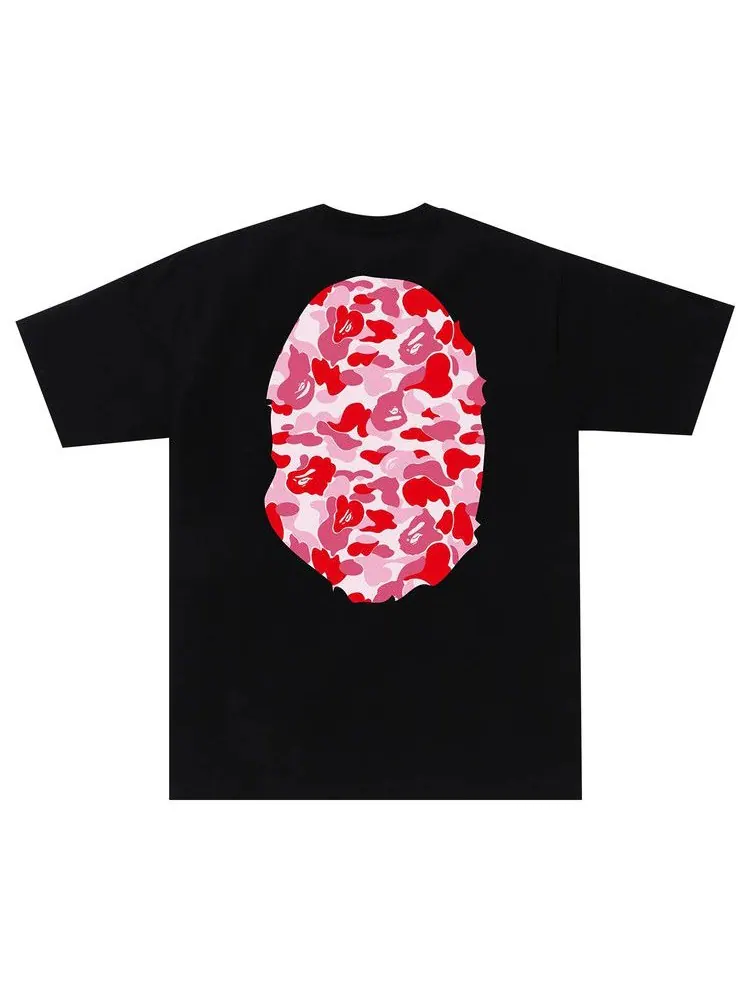 Футболка BAPE ABC Camo Big Ape Head Tee — изображение 2 из 2, черный/розовый