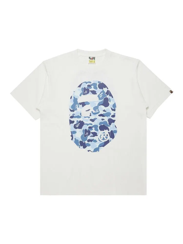 Футболка BAPE ABC Camo Big Ape Head Tee — изображение 1 из 3, белый/синий