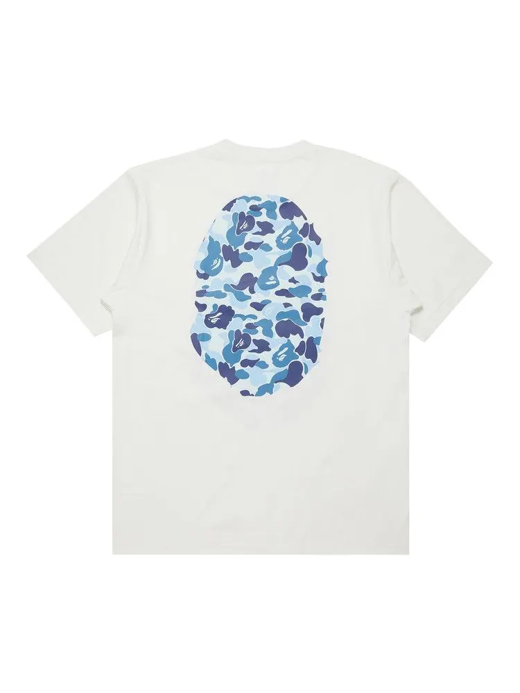 Футболка BAPE ABC Camo Big Ape Head Tee — изображение 2 из 3, белый/синий