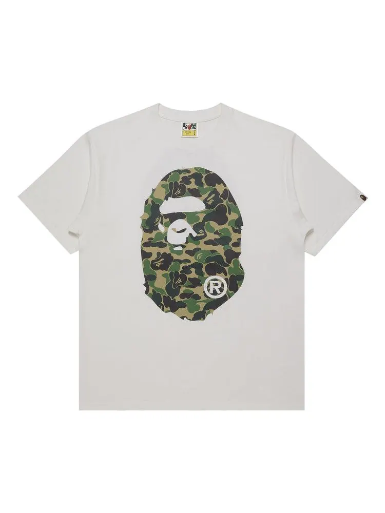 Футболка BAPE ABC Camo Big Ape Head Tee — изображение 1 из 3, белый/зеленый