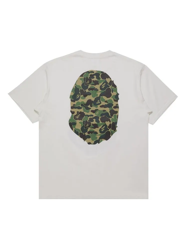 Футболка BAPE ABC Camo Big Ape Head Tee — изображение 2 из 3, белый/зеленый