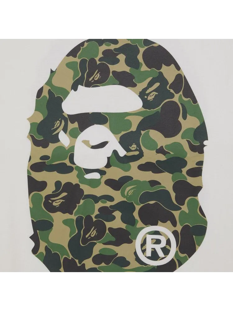 Футболка BAPE ABC Camo Big Ape Head Tee — изображение 3 из 3, белый/зеленый