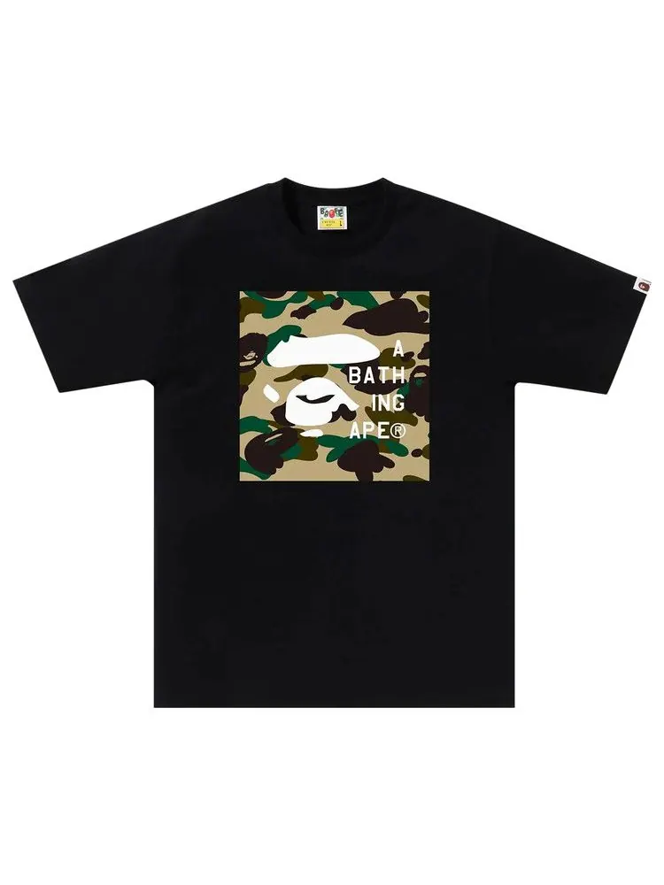 Футболка BAPE 1st Camo Face Tag Logo Tee — изображение 1 из 1, черный
