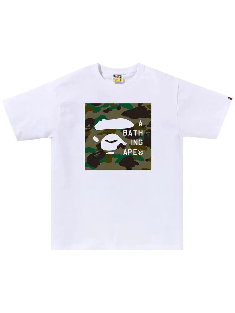 Футболка BAPE 1st Camo Face Tag Logo Tee — изображение 1 из 1, белый