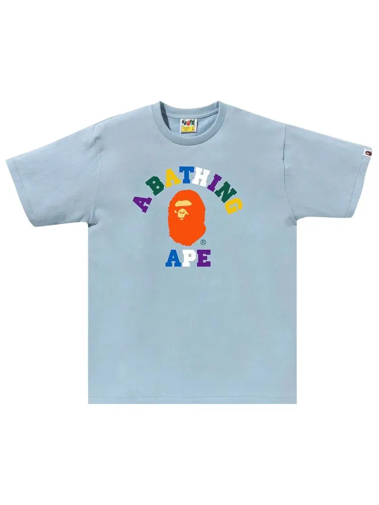 Футболка BAPE Colors College Tee, Sax — изображение 1 из 1, синий