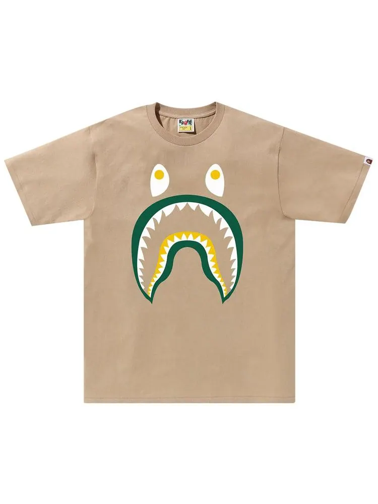 Футболка BAPE Colors Shark Ponr Tee — изображение 1 из 1, бежевый