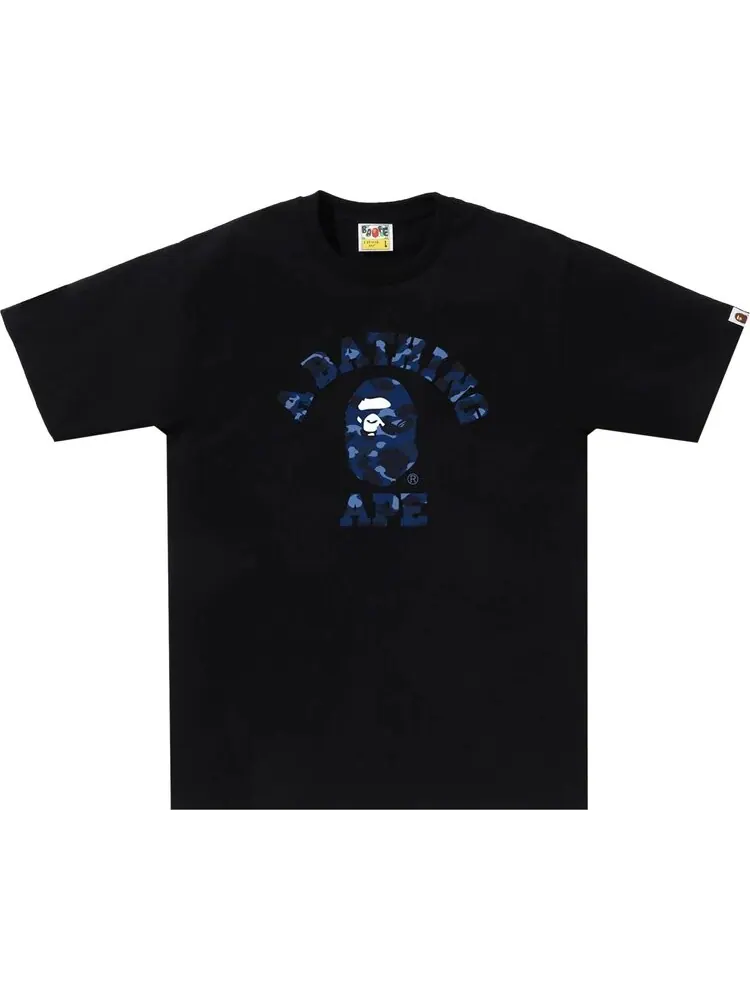 Футболка BAPE Color Camo College 'Black/Navy' — изображение 1 из 1, черный
