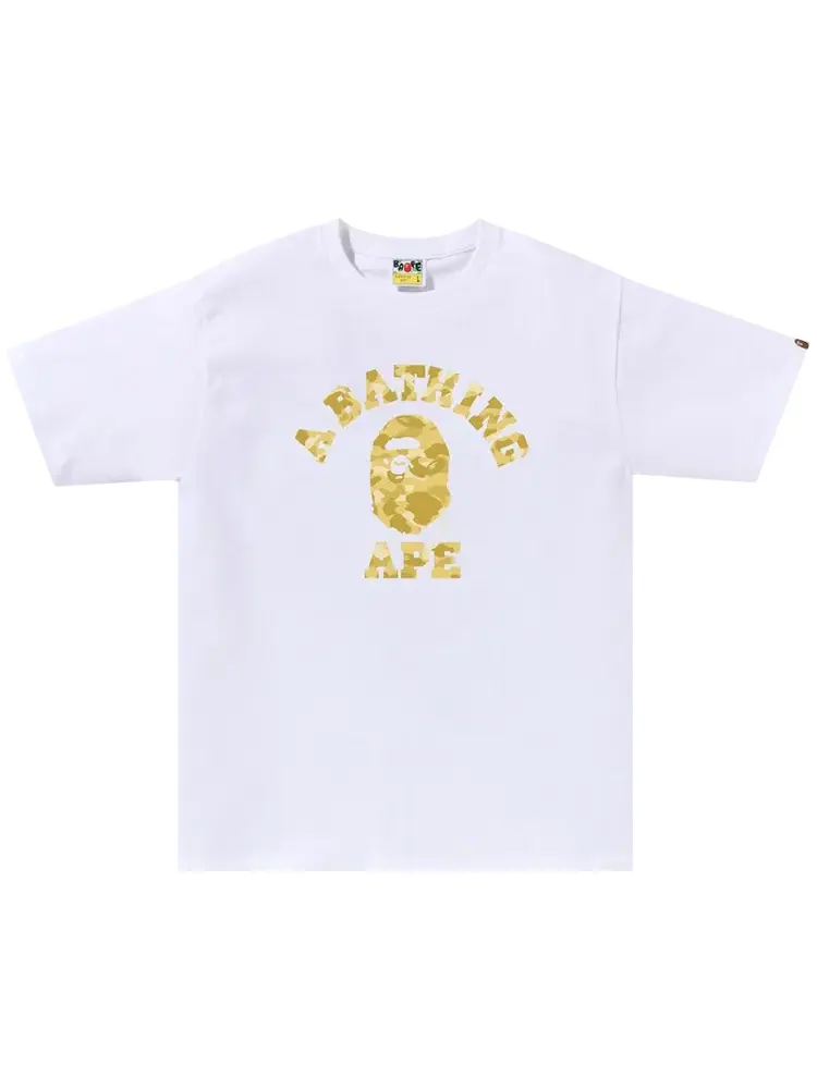 Футболка BAPE Color Camo College 'White/Yellow' — изображение 1 из 1, белый