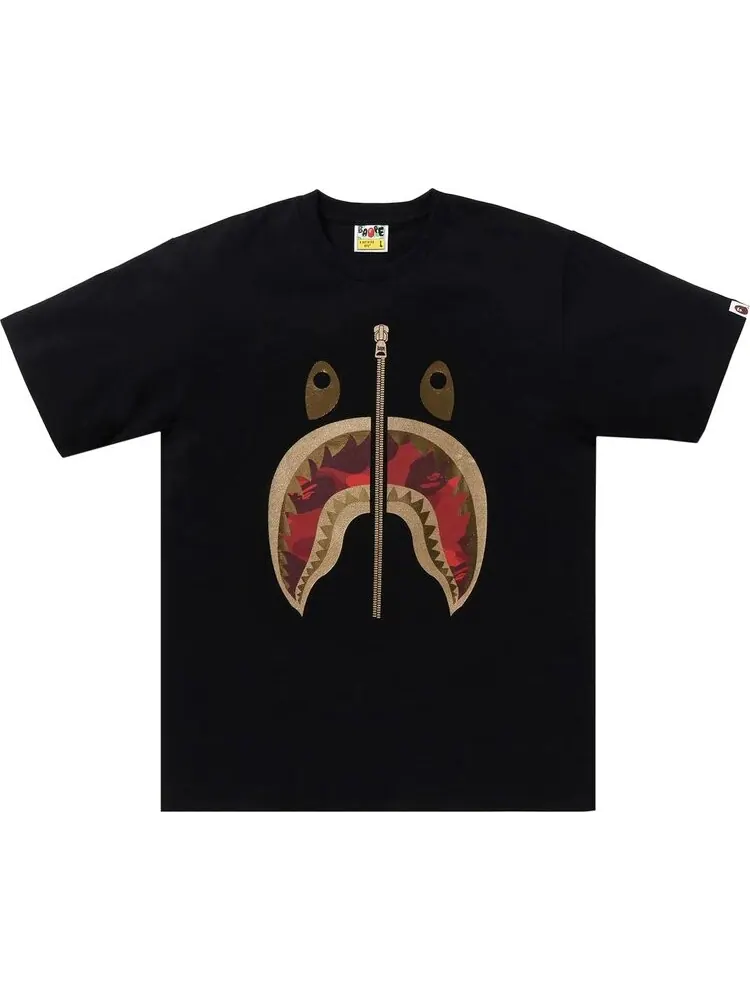 Футболка BAPE Color Camo Shark 'Black/Red' — изображение 1 из 1, черный