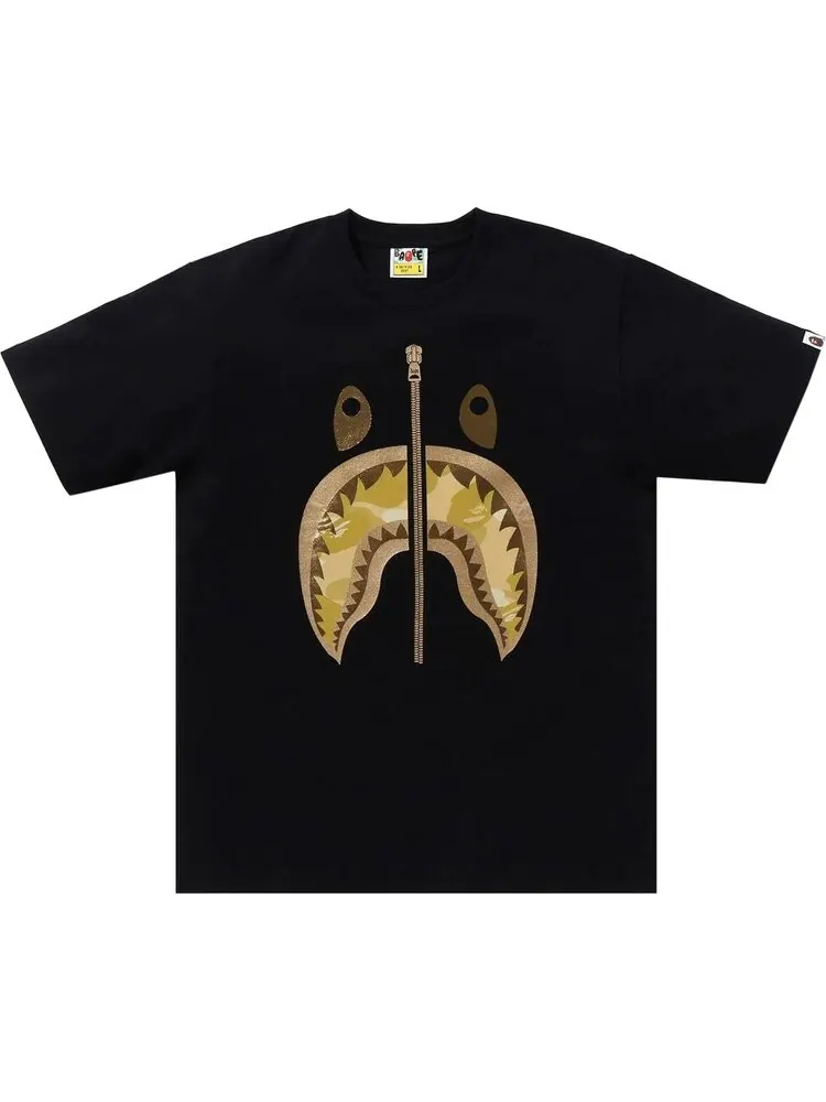 Футболка BAPE Color Camo Shark 'Black/Yellow' — изображение 1 из 1, черный