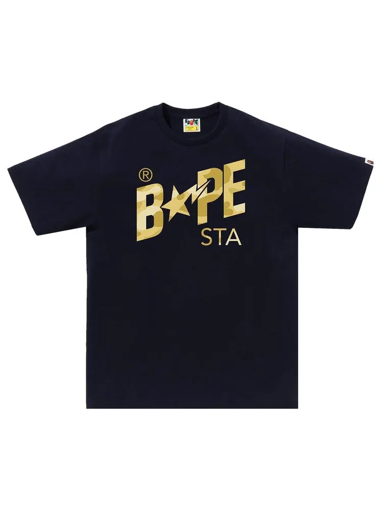 Футболка BAPE Color Camo Bape Sta Logo Tee — изображение 1 из 2, темно-синий