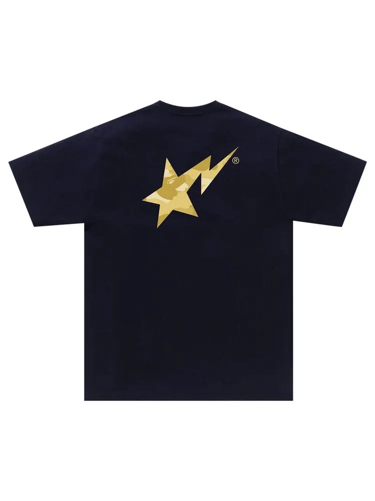 Футболка BAPE Color Camo Bape Sta Logo Tee — изображение 2 из 2, темно-синий
