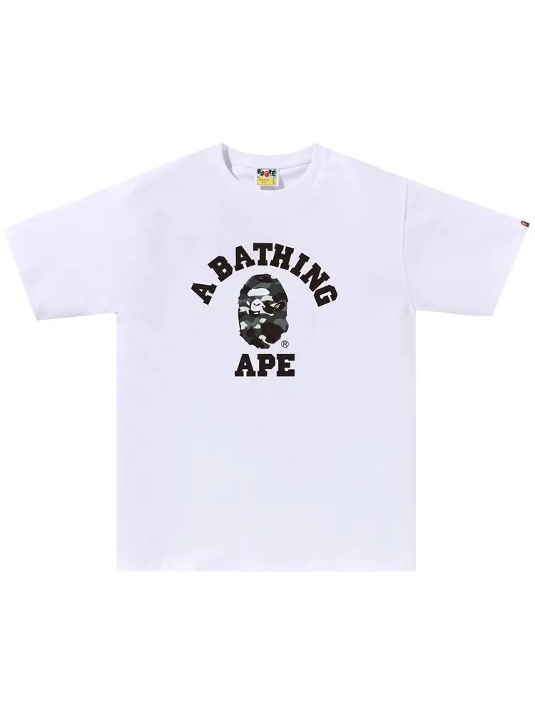 Футболка BAPE City Camo College Tee — изображение 1 из 1, белый/черный