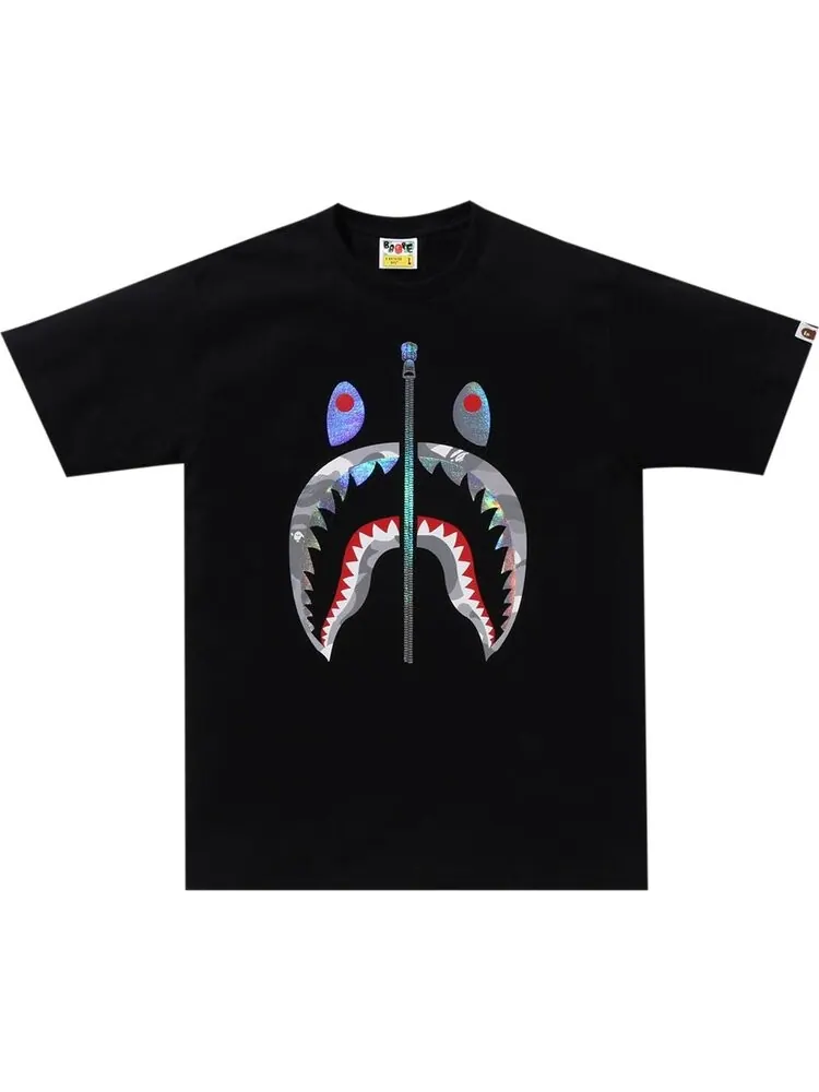 Футболка BAPE City Camo Shark 'Black/Grey' — изображение 1 из 1, черный