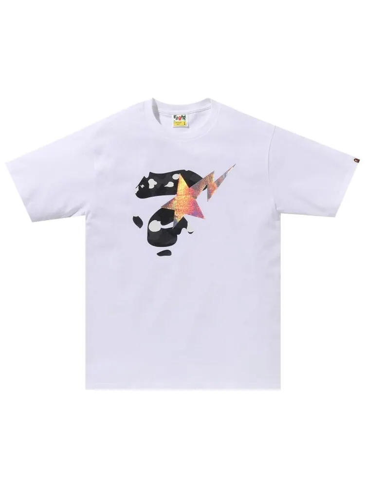 Футболка BAPE City Camo Ape Face Sta 'White' — изображение 1 из 2, белый