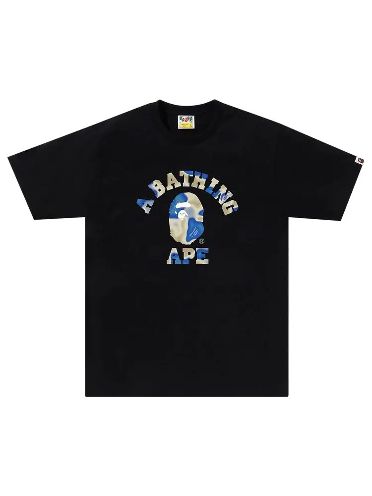 Футболка BAPE Liquid Camo College Tee — изображение 1 из 1, черный/синий