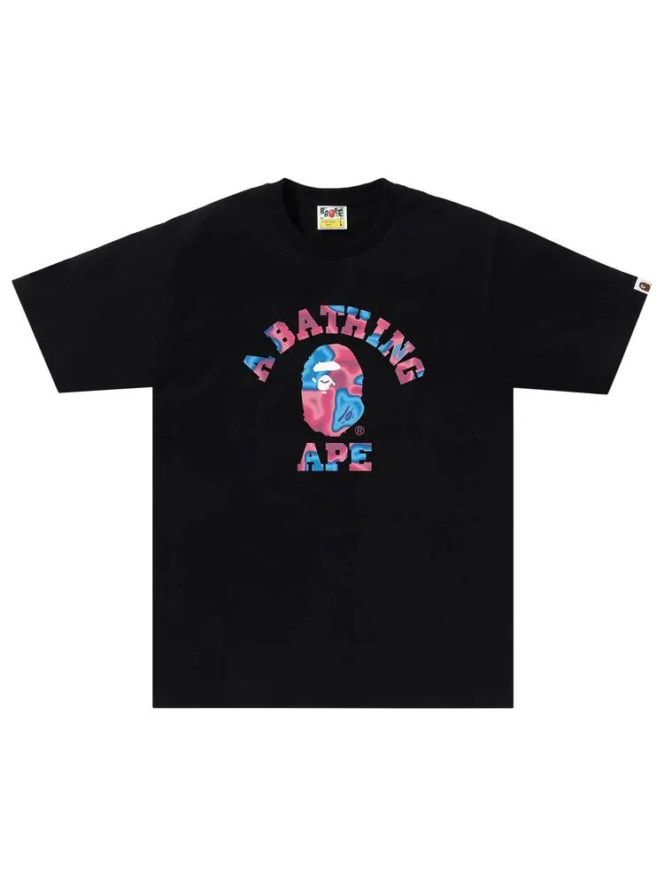 Футболка BAPE Liquid Camo College Tee — изображение 1 из 1, черный/розовый