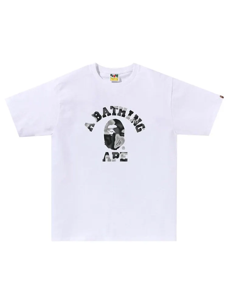 Футболка BAPE Liquid Camo College Tee — изображение 1 из 1, белый/черный