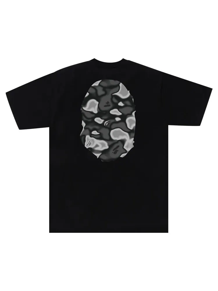 Футболка BAPE Liquid Camo Big Ape Head 'Black' — изображение 2 из 2, черный