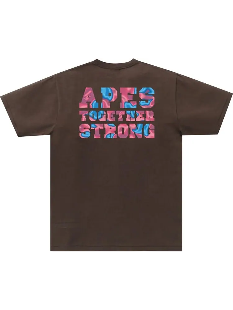 Футболка BAPE Liquid Camo College ATS 'Brown' — изображение 2 из 2, коричневый