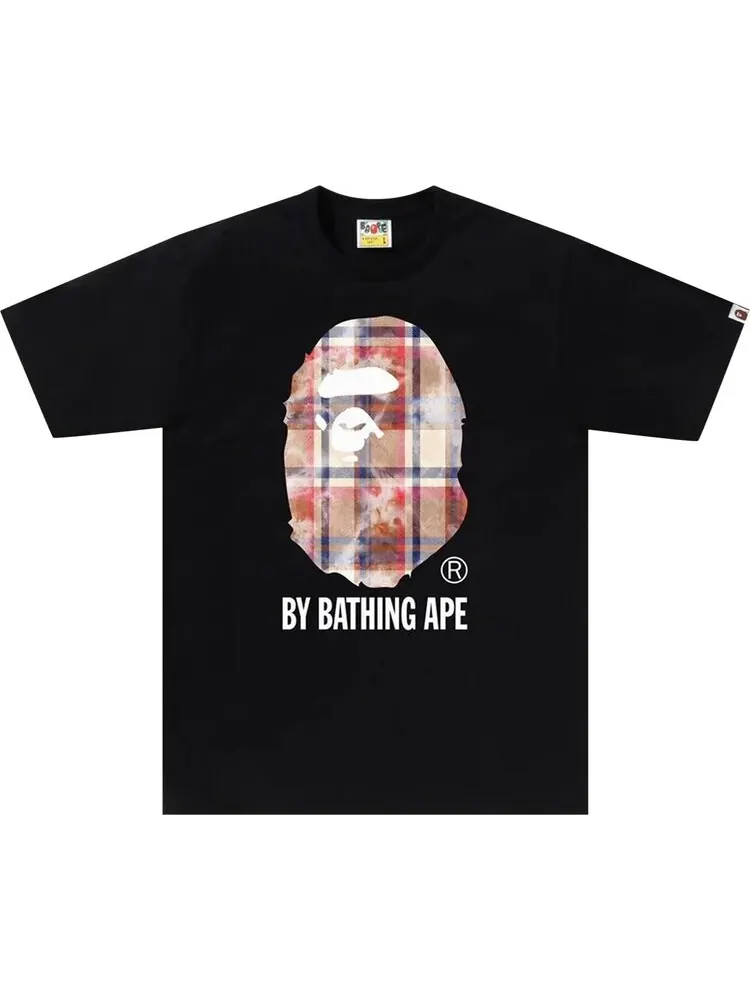 Футболка BAPE Bleach Check By Bathing Ape 'Black' — изображение 1 из 1, черный