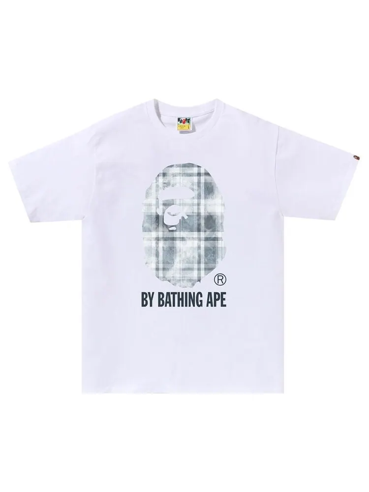 Футболка BAPE Bleach Check By Bathing Ape 'White' — изображение 1 из 1, белый