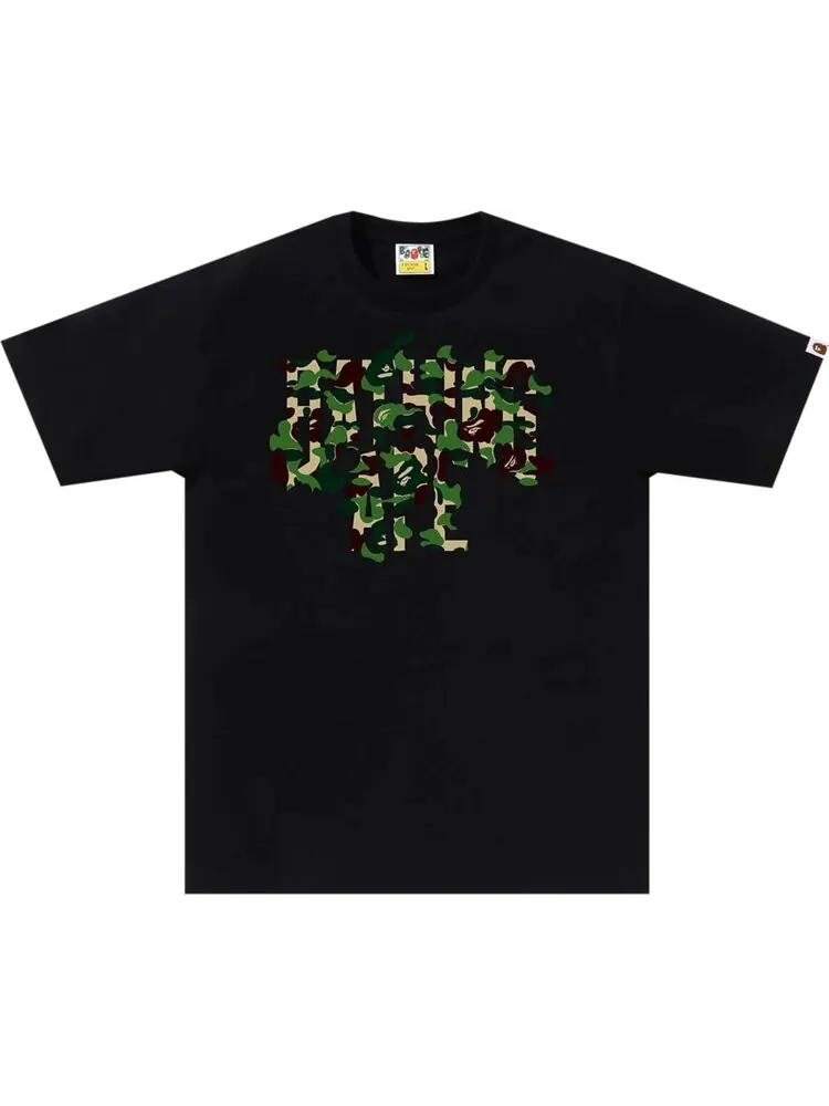 Футболка BAPE ABC Camo Rebuild NYC Logo 'Black/Green' — изображение 1 из 1, черный