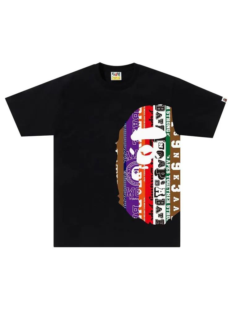 Футболка BAPE Fans Scarf Side Big Ape Head Tee — изображение 1 из 2, черный