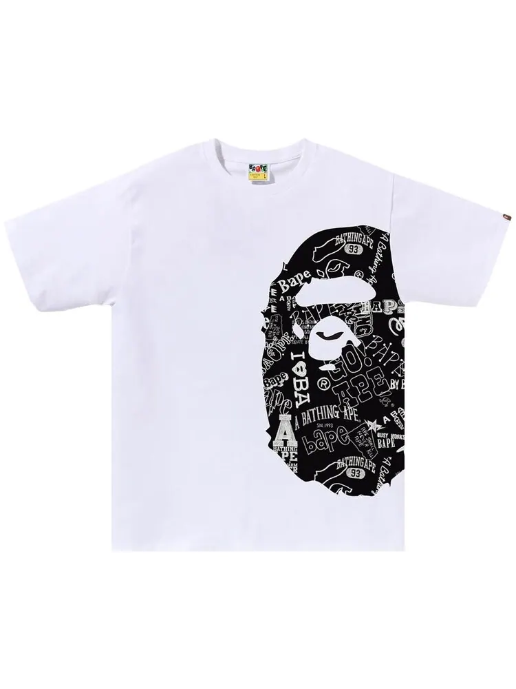 Футболка BAPE Hand Drawn Pattern Side Big Ape Head Tee — изображение 1 из 2, белый