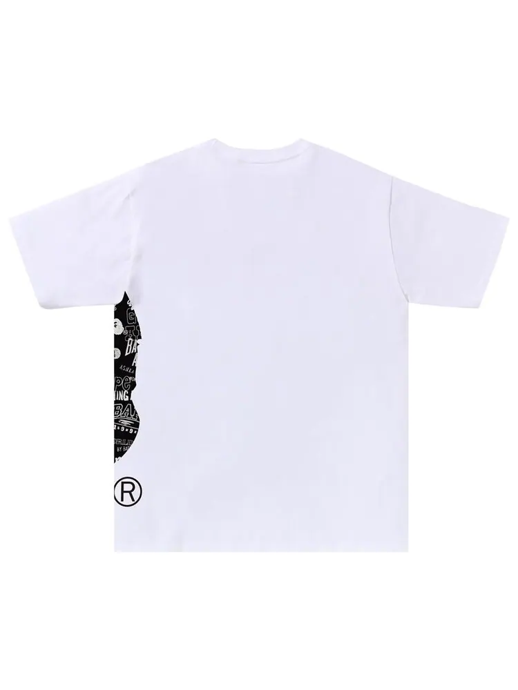 Футболка BAPE Hand Drawn Pattern Side Big Ape Head Tee — изображение 2 из 2, белый